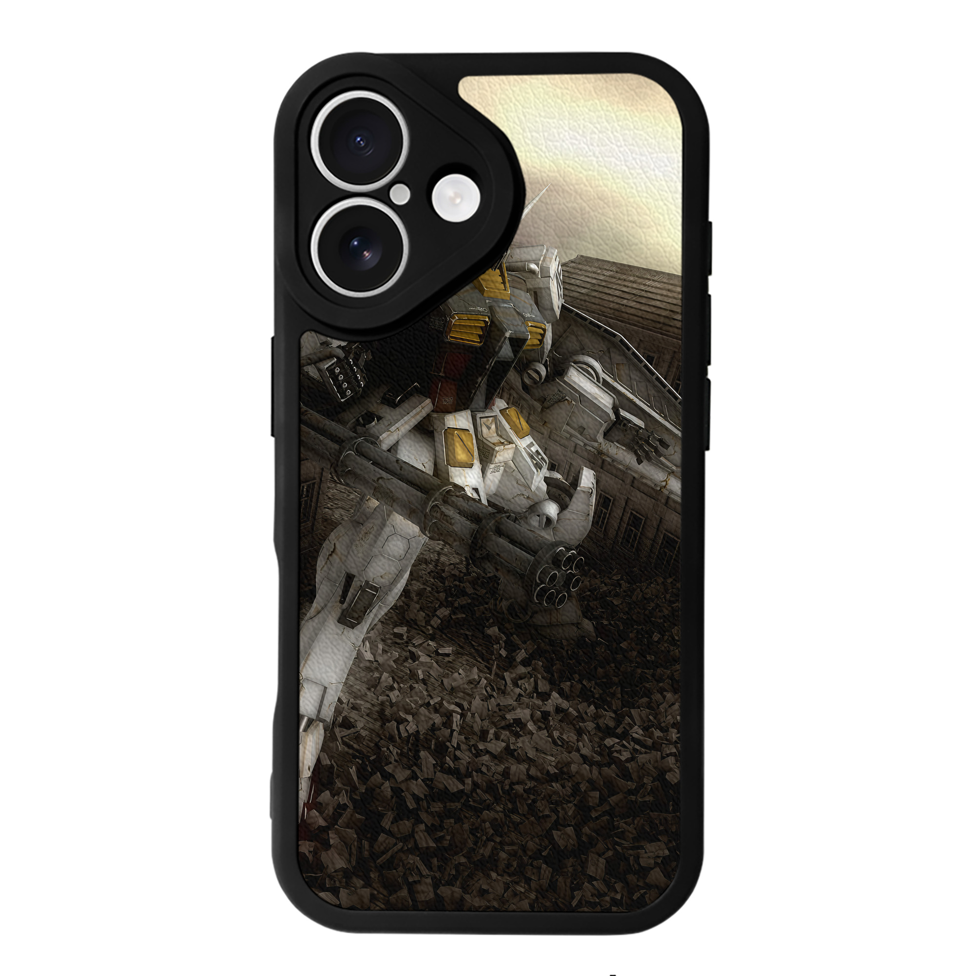 （画像用） 機動戦士ガンダム Mobile Suit Gundam 【iPhone 16シリーズ対応】シリコンスマホケース（レザー調） 材質：シリコン